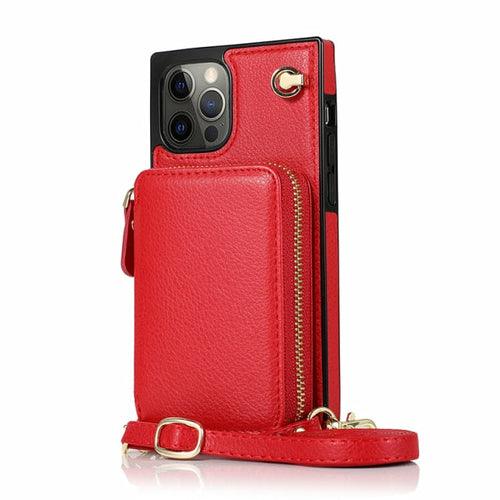 Zipper Wallet Case with Adjustable Crossbody Strap for iphone - VirtuousWares:Global