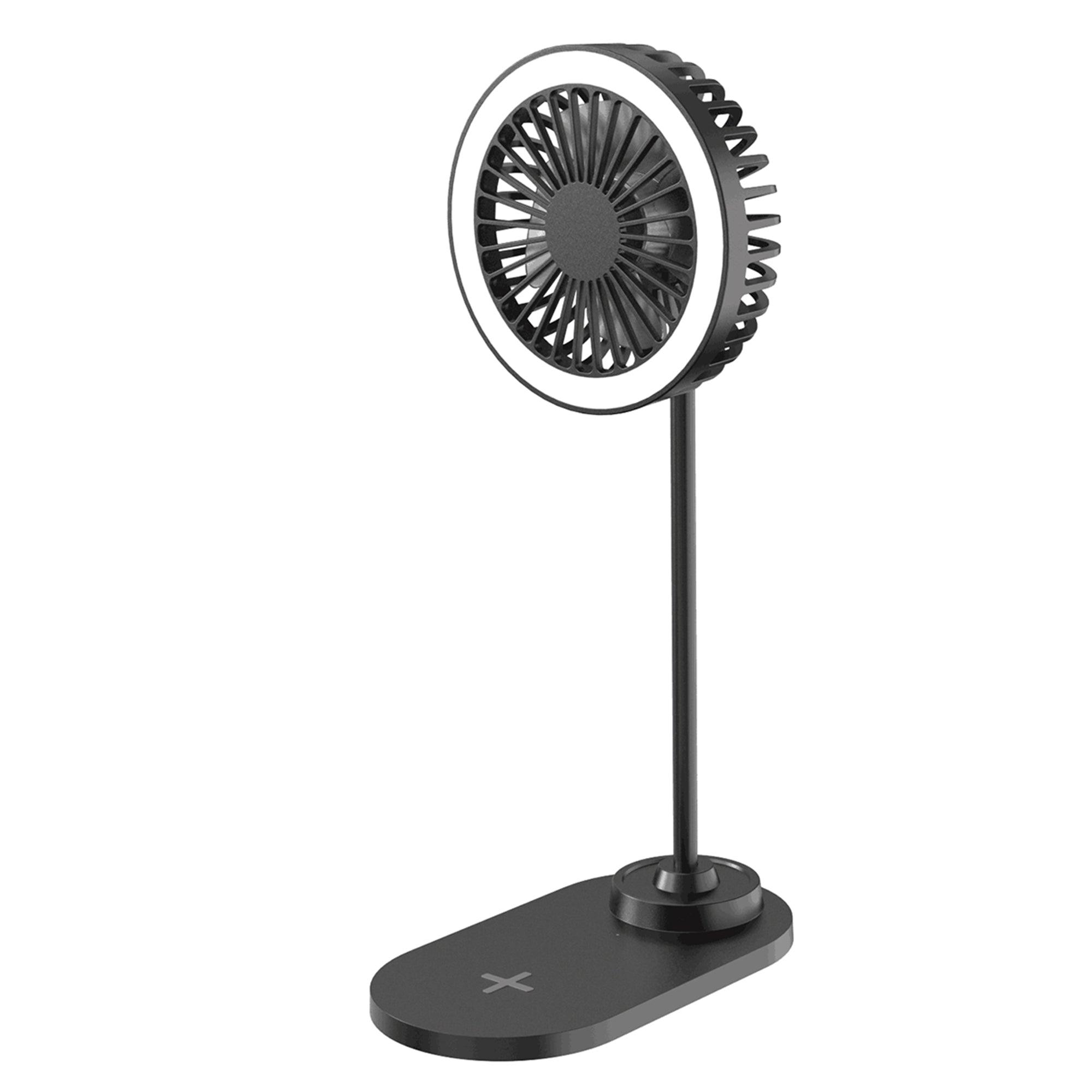 ZTECH IllumiBreeze - LED Desk Fan with Wireless Charging Base - VirtuousWares:Global