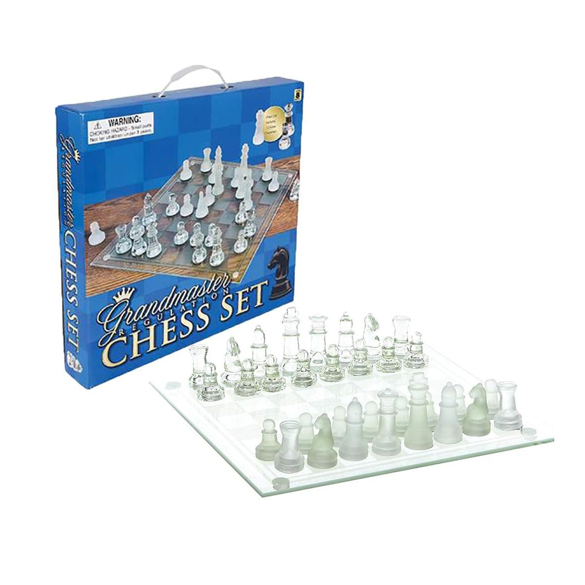 Zummy 14" Glass Chess Set - VirtuousWares:Global