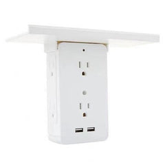 Zunammy Socket Shelf Space Saving Power Strip Multi - VirtuousWares:Global