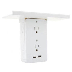 Zunammy Socket Shelf Space Saving Power Strip Multi - VirtuousWares:Global