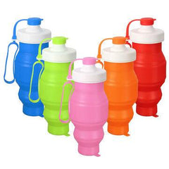 530ML Foldable Water Bottle Silicone Kettle Portable Drinking Bottle Outdoor Travel Running Hiking Cycling - VirtuousWares:Global