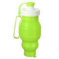 530ML Foldable Water Bottle Silicone Kettle Portable Drinking Bottle Outdoor Travel Running Hiking Cycling - VirtuousWares:Global