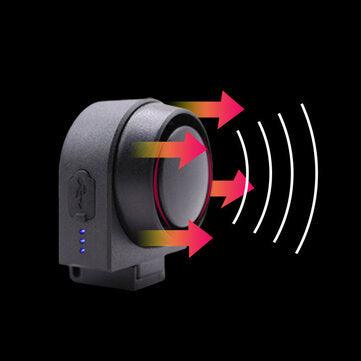 ANTUSI Wireless Bike Alarm 115dB Loud Anti-theft 400mAh USB Chargeable IPX5 Waterproof Electric Vibration Horn with Remove Control for Bicycle Scooter Motorcycle - VirtuousWares:Global