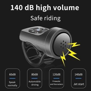 Astrolux® BC2 Double 800LM LED Bright Bike Light 2600mAh Battery IP64 Waterproof 5 Light Modes Type-C Rechargeable Bicycle Front Light Flashlight with Taillight Horn - VirtuousWares:Global