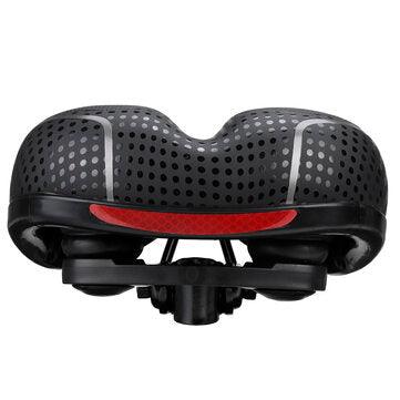 BIKIGHT Widen Bicycle Saddle With Reflective Strip MTB Road Bike Comfortable Memory Sponge Cushion Pad Shock Absorber Saddle Seat Accessories - VirtuousWares:Global