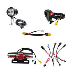 EBKE 180-220LM 12-60V 2.8W Electric Bike Front Light Warning Tail Light Light Switch Light Group Connection Cables XT60 Adapter Cable Kits - VirtuousWares:Global