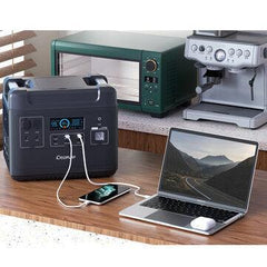 [US Direct] IDEAPLAY SN2200 Portable Power Station 2000Wh LiFePO4 Battery Pack Solar Generator with 6 110V/2200W Pure Sine Wave AC Outputs, Portable Generator with 25A RV Output for Outdoor Camping, Home UPS Power supply, Emergency - VirtuousWares:Global